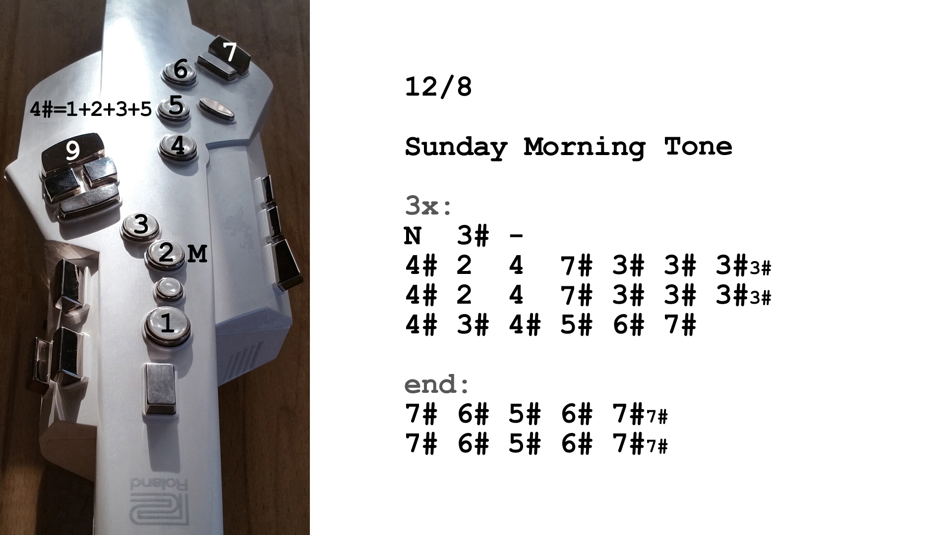 Aerophone spielen lernen nach Zahlen: Sunday Morning Tone