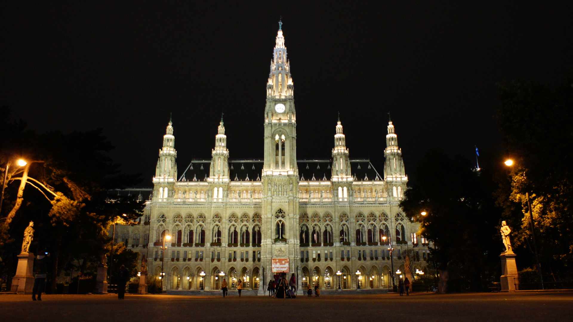 Fotostrecke Wien bei Nacht 17: Wiener Rathaus