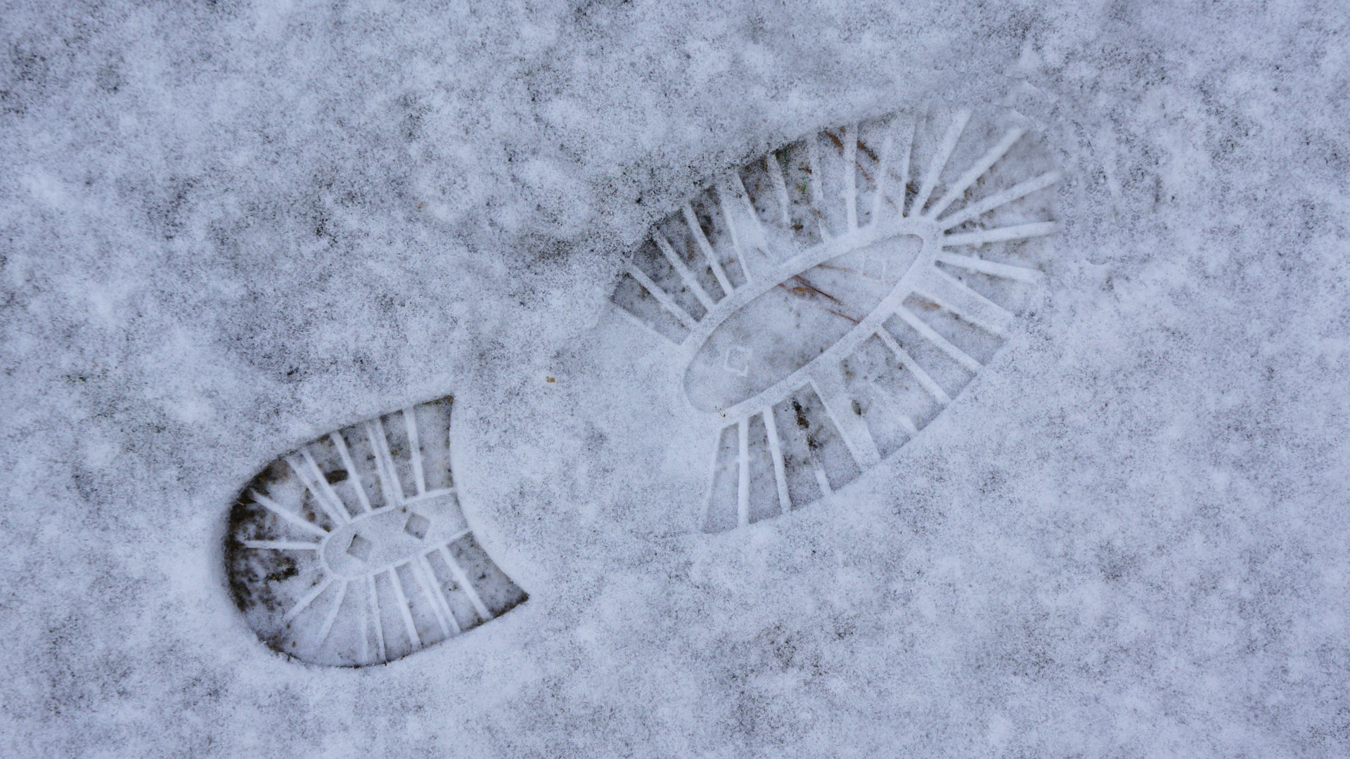 Fotostrecke Winter Abbildung 74: Fußabdruck im Schnee